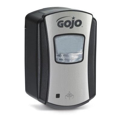 GOJO® LTX Dispenser- Brushes Chrome/Black- 700 mL GOJO® LTX Dispenser- Brushes Chrome/Black- 700 mL